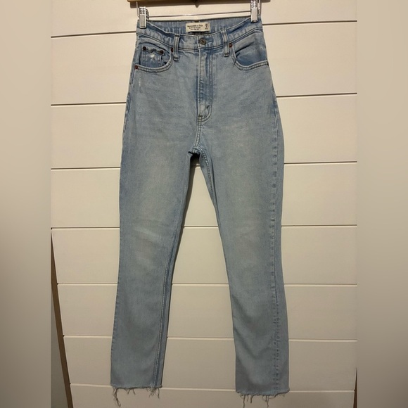 Abercrombie and fitch the 90s slim straight ultra high rise Sz 25/0L curve love - Picture 12 of 13